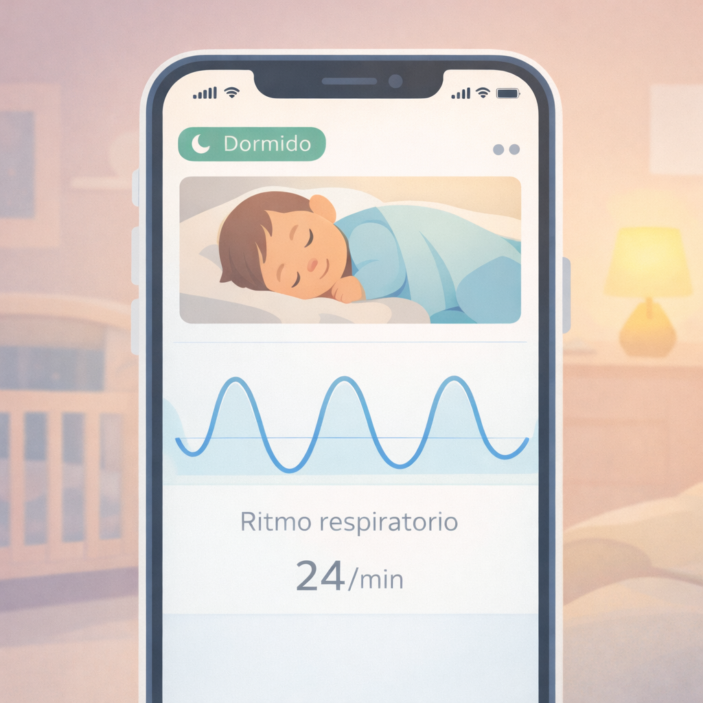 Ilustración de señal respiratoria en BB Breath AI