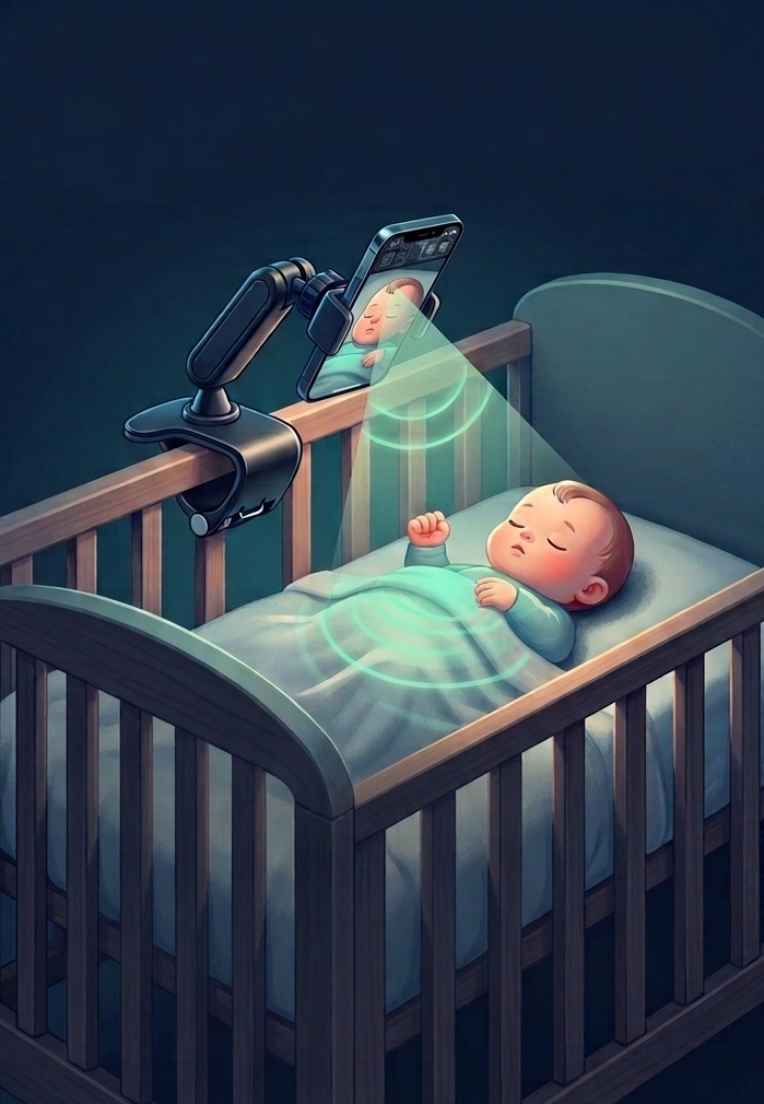 Ilustración de colocación de cámara en BB Breath AI